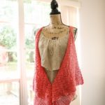 the Clamshell Lace Vest, made from Premier Cotton Fair yarn by SaltyPearlCrochet.com