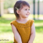 Dandelion Tunic Dress- a free crochet pattern made with Caron One Pound Yarn at SaltyPearlCrochet.com