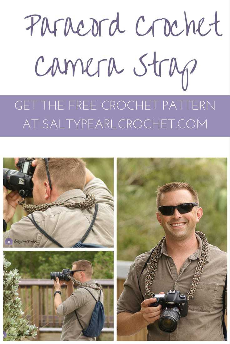 Find the free Paracord Crohet Camera Strap pattern at SaltyPearlCrochet.com!