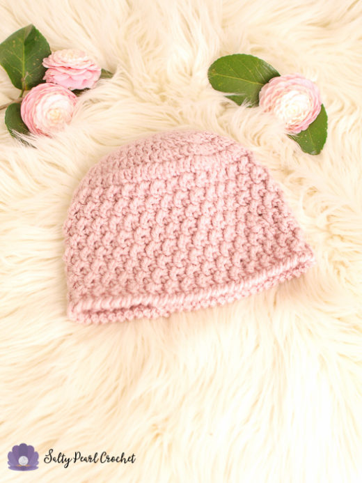 Textured Crochet Hat Pattern - First Blooms Beanie • Salty Pearl Crochet