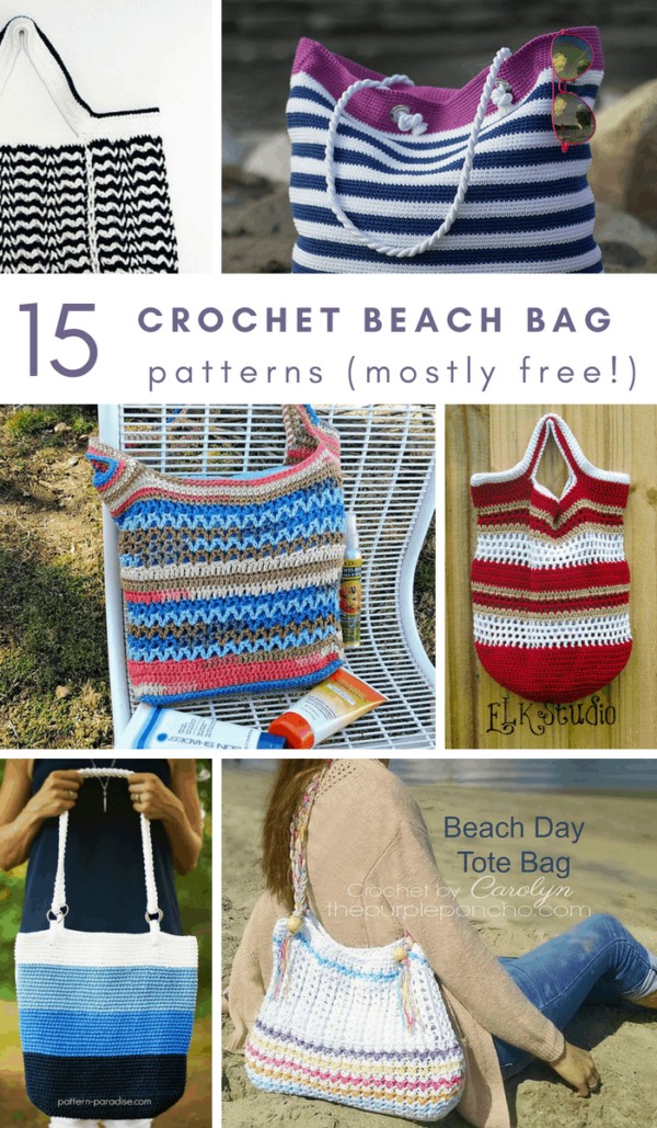 15 Crochet Beach Bags • Salty Pearl Crochet