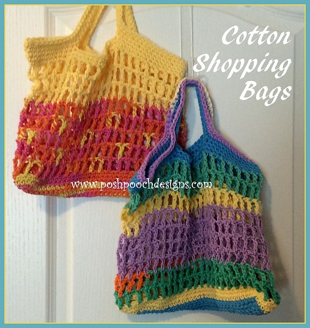 Handmade Crochet Market Bag - Multi-Color 2806
