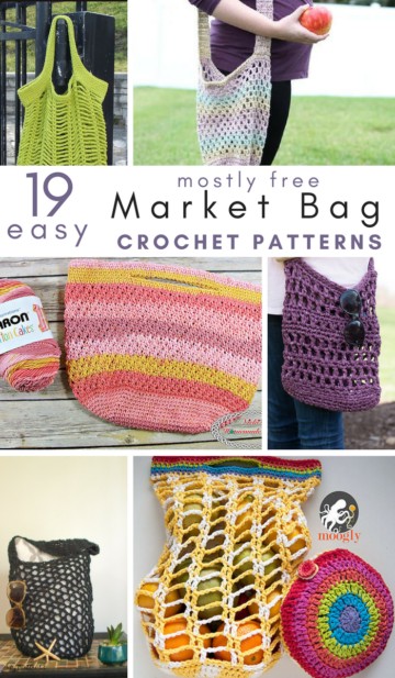 19 Easy Crochet Market Bag Patterns • Salty Pearl Crochet