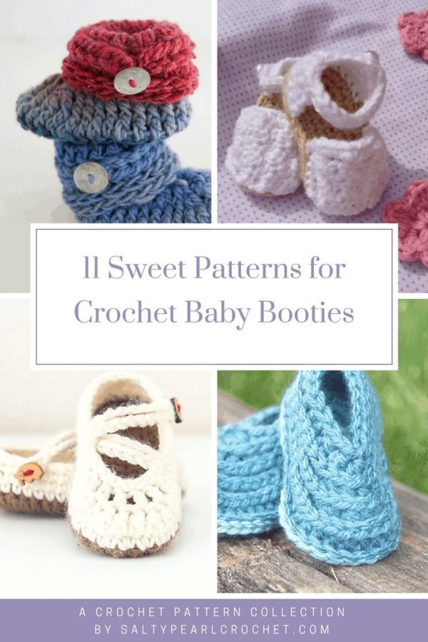Baby Booties Crochet Patterns • Salty Pearl Crochet