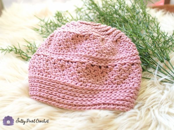 Easy Crochet Chemo Cap Pattern • Salty Pearl Crochet