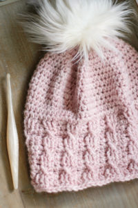 Crochet Cable Hat Pattern Free • Salty Pearl Crochet