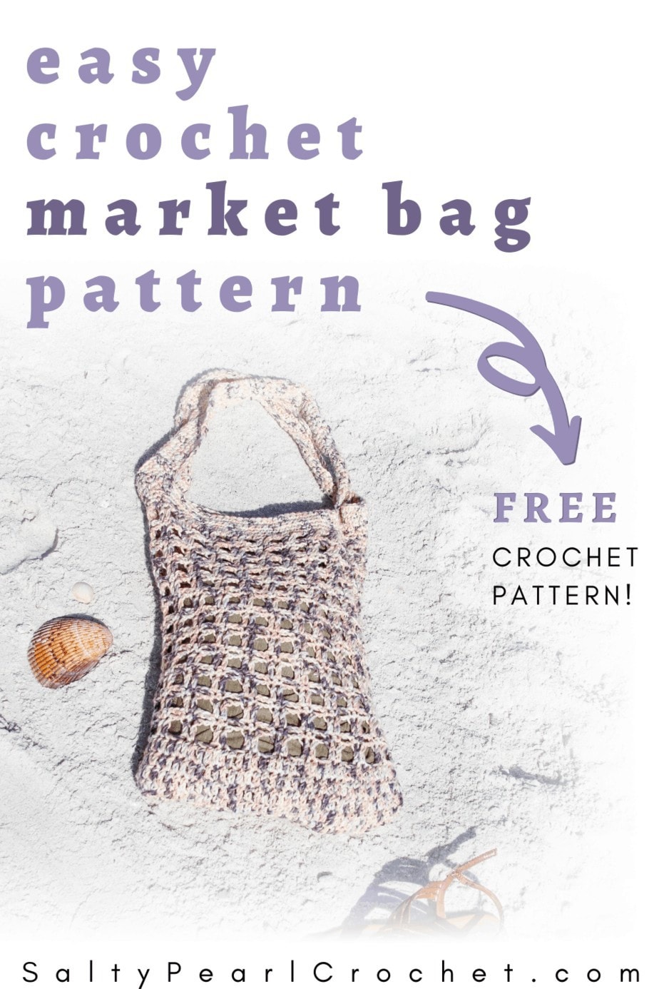 Coquina Beach Market Bag Crochet Pattern • Salty Pearl Crochet