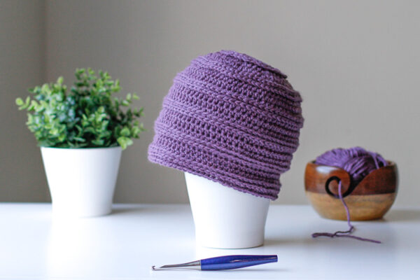 Textured Stripes Chemo Cap • Salty Pearl Crochet