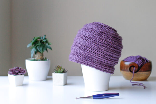 Textured Stripes Chemo Cap • Salty Pearl Crochet