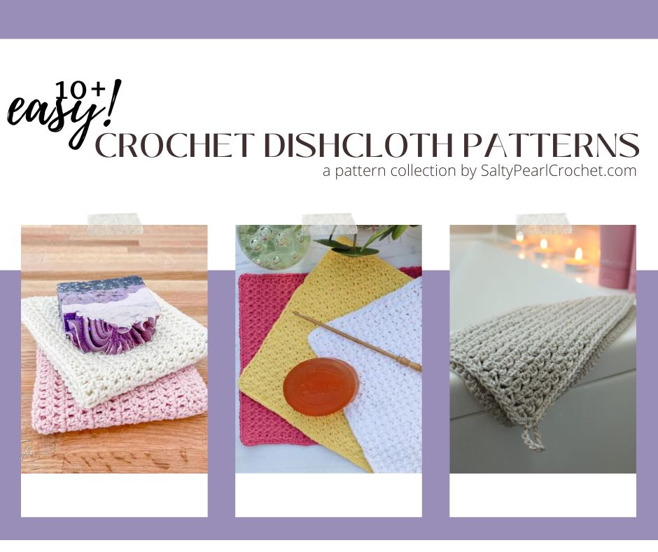 25 Crochet Dishcloth Patterns for Beginners • Banana Moon Studio