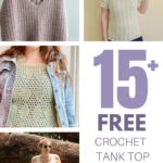 A collage of crochet tank top patterns
