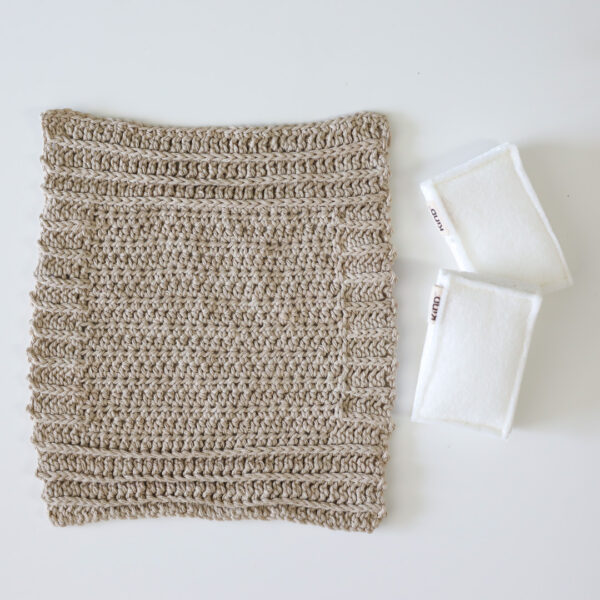 Simple Ribbed Dishcloth • Salty Pearl Crochet