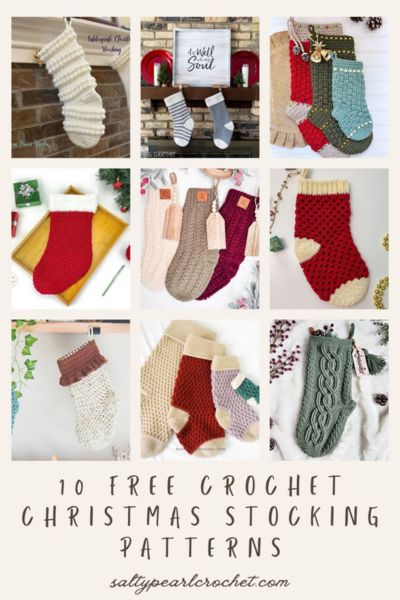 10 Free Crochet Christmas Stocking Patterns 