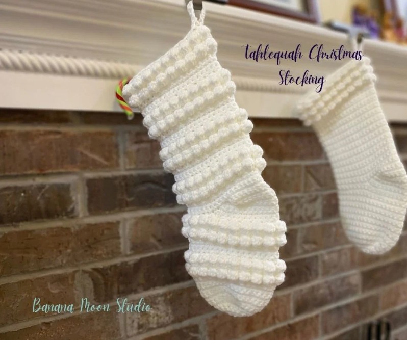 Bobble Crochet Christmas Stocking