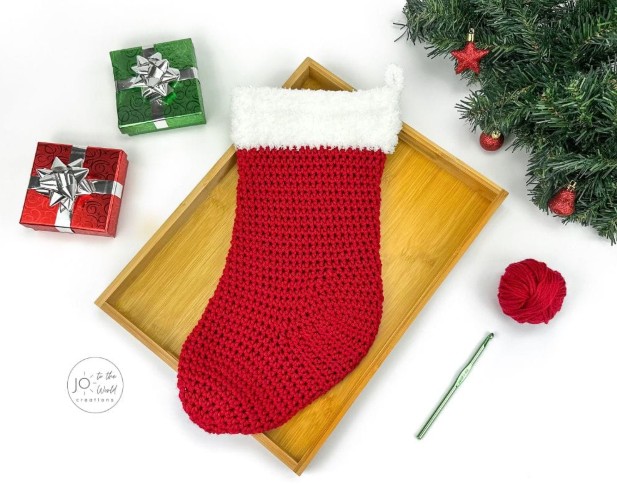 Simple Crochet Christmas Stocking