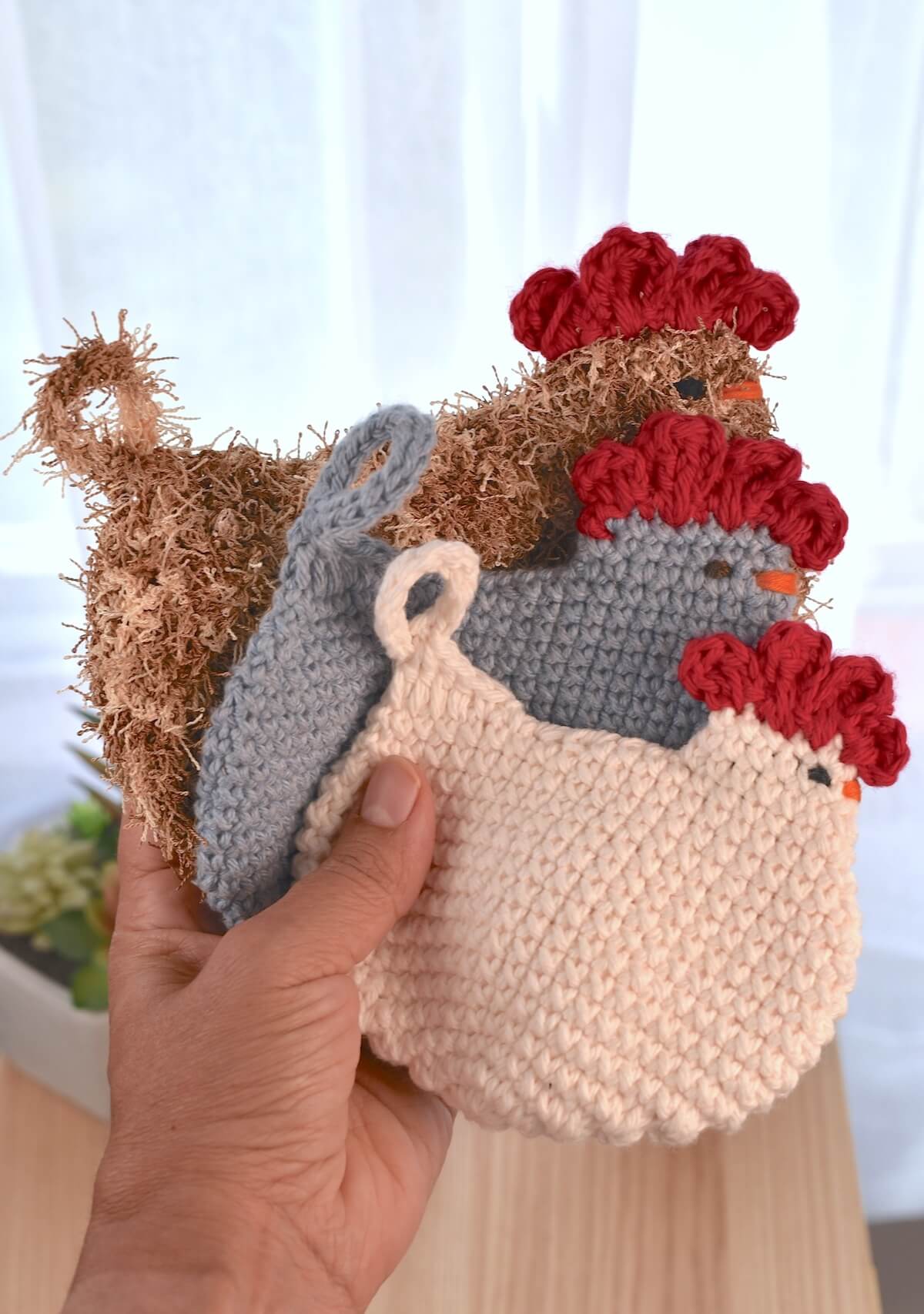 Crochet Chicken Dishcloth