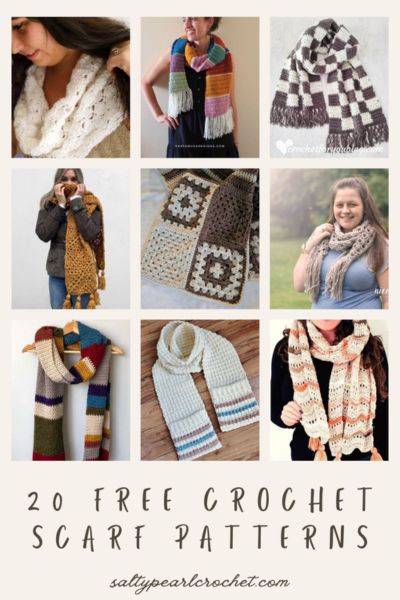 20 Free Crochet Scarf Patterns