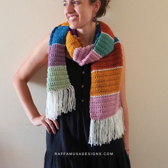 Crochet Scrap Scarf
