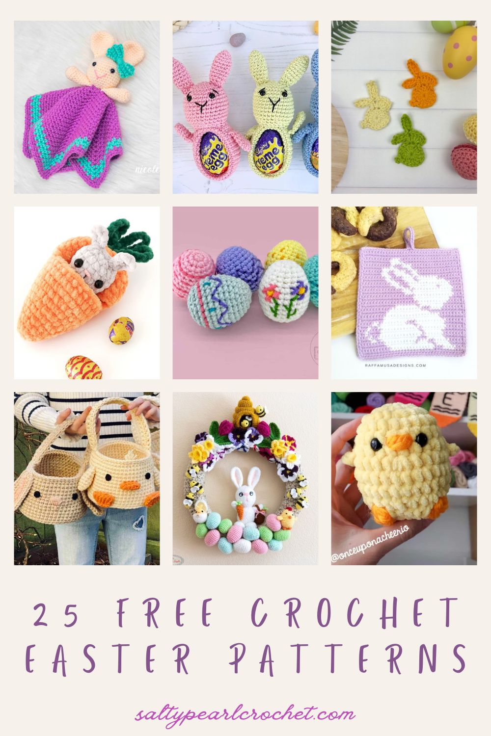 25 Free Crochet Easter Patterns • Salty Pearl Crochet