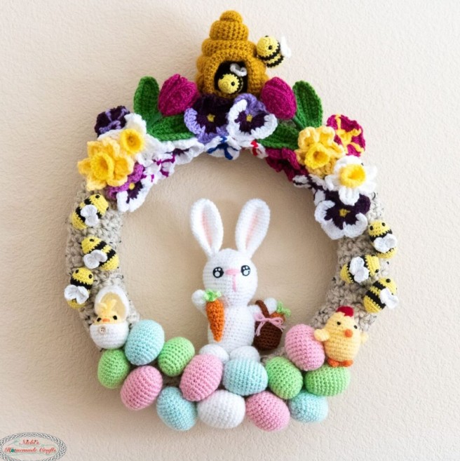 Crochet Easter Wreath