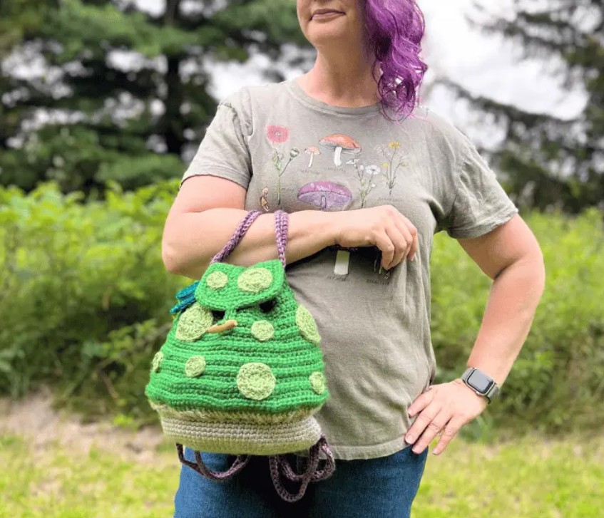 Crochet Mushroom Bag