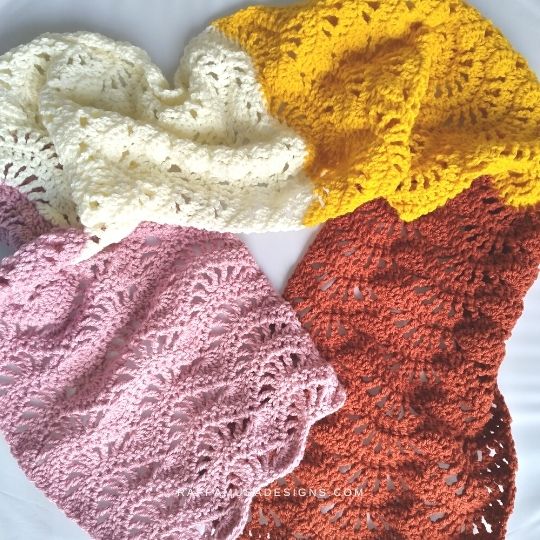 Crochet Color Block Scarf
