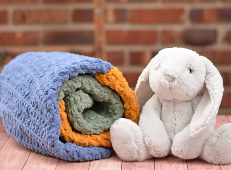 Crochet Color Block Blanket